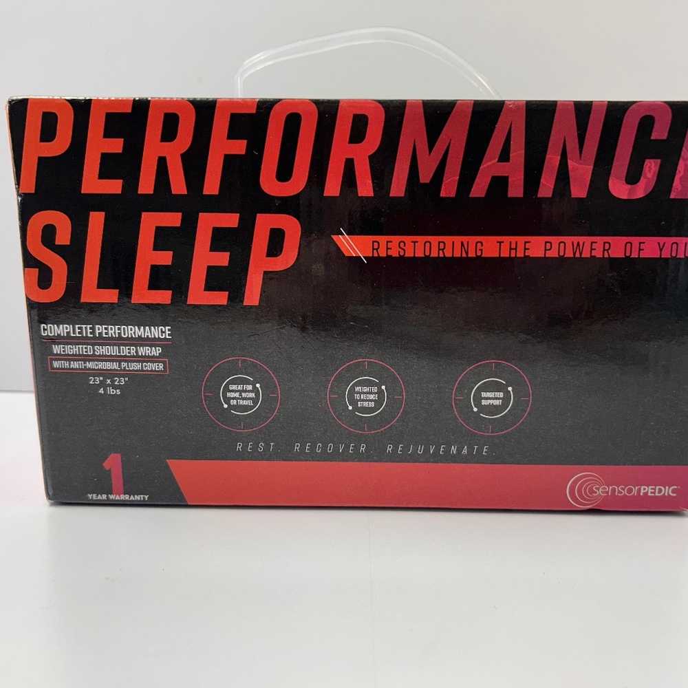 SensorPedic Performance Sleep Weighted Shoulder Wrap  4 lbs Anti Microbial Cover